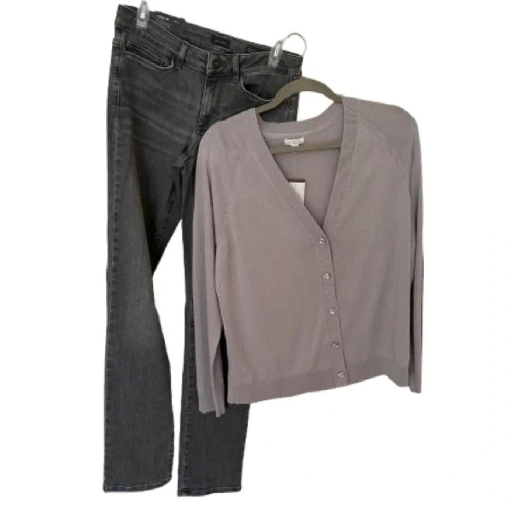 2 of NWT j. jill Woman’s Gray Jacket & Jeans, Sz S/4